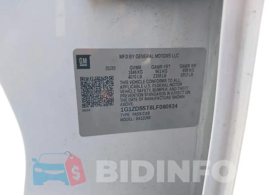 1G1ZD5ST8LF080934 Photo# 9