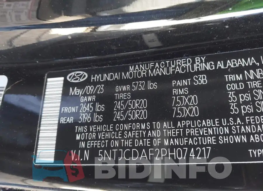 5NTJCDAF2PH074217 Photo# 9