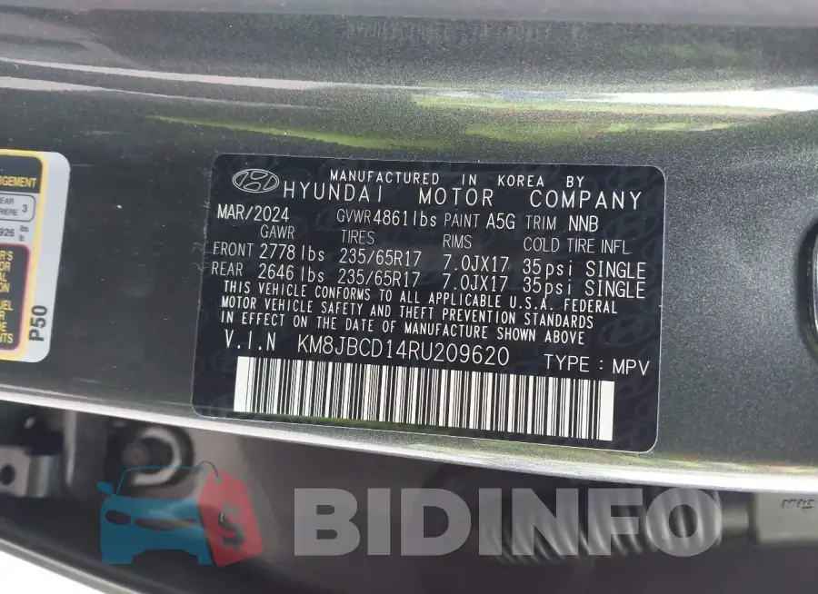 KM8JBCD14RU209620 Photo# 9