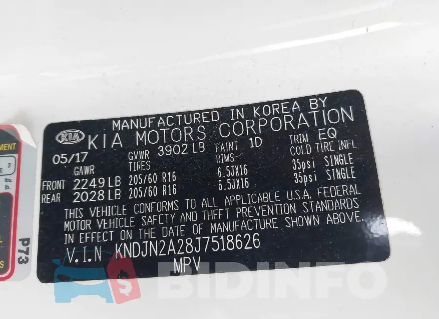 KNDJN2A28J7518626 Photo# 9