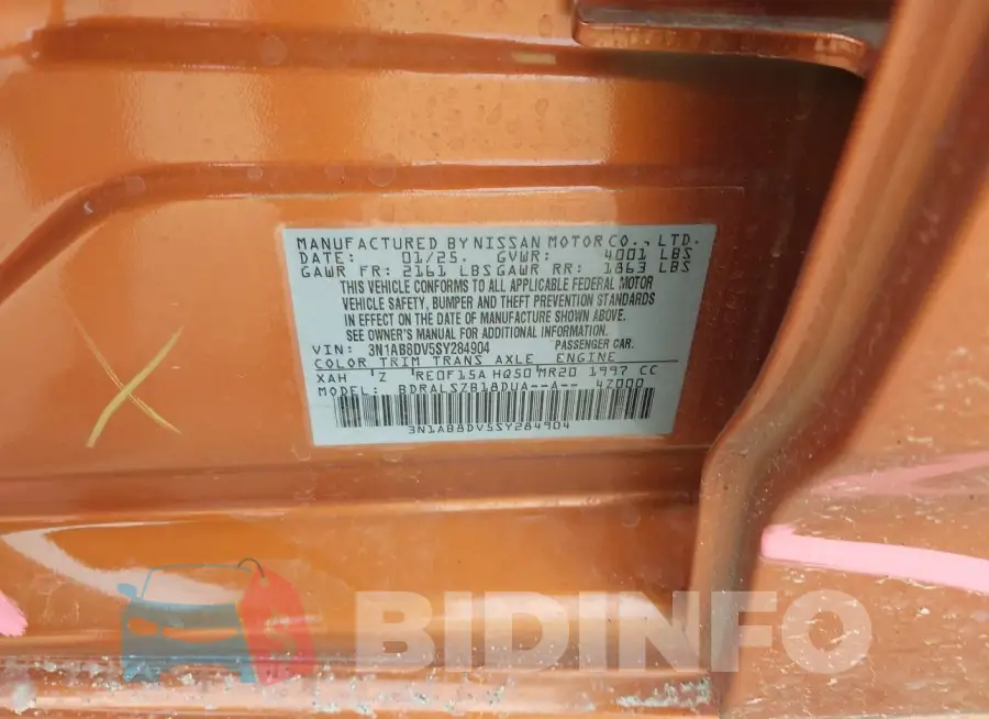 3N1AB8DV5SY284904 Photo# 9