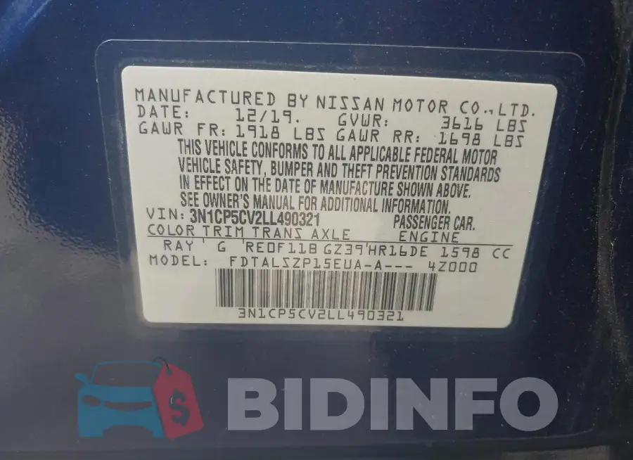 3N1CP5CV2LL490321 Photo# 9