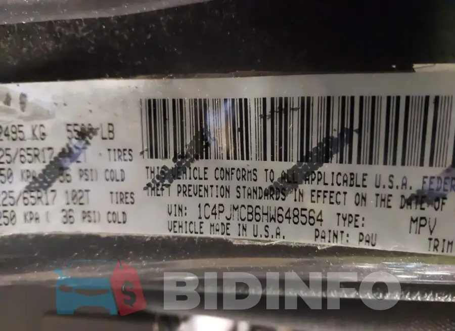 1C4PJMCB6HW648564 Photo# 9