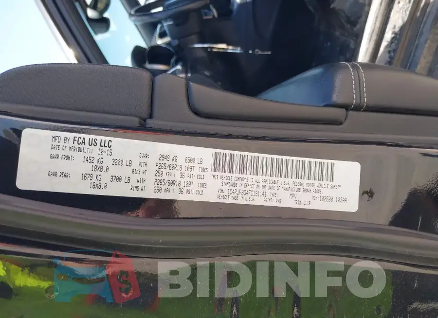 1C4RJFBG4FC191141 Photo# 9