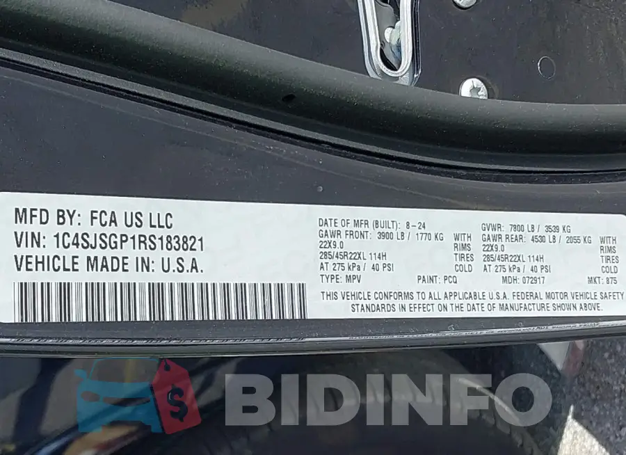 1C4SJSGP1RS183821 Photo# 9