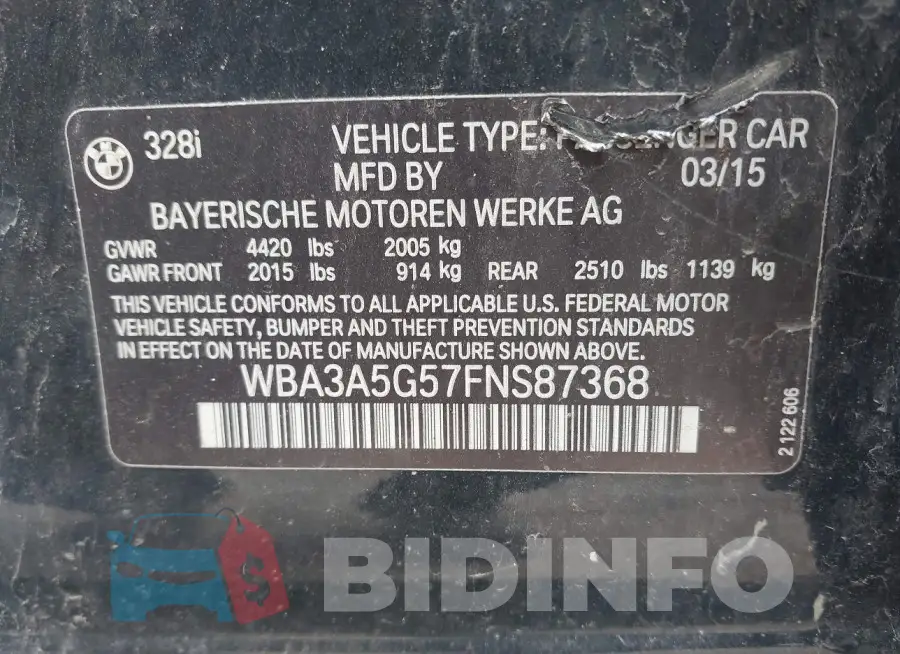 WBA3A5G57FNS87368 Photo# 9