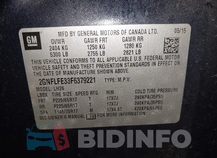 2GNFLFE33F6379221 Photo# 9