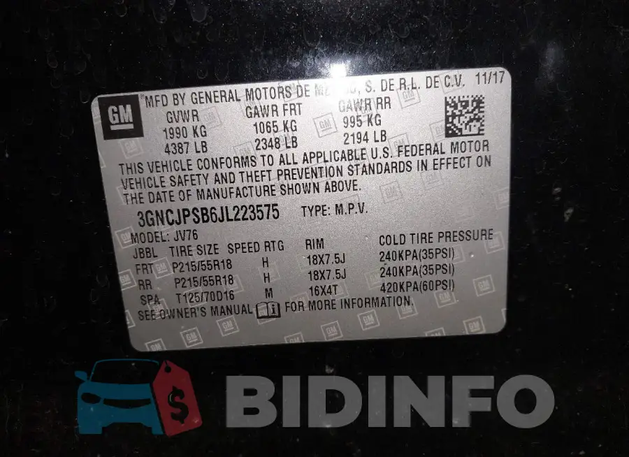 3GNCJPSB6JL223575 Photo# 9