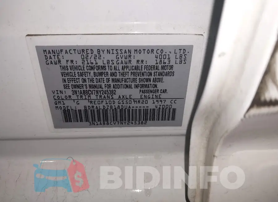 3N1AB8CV7NY245382 Photo# 9