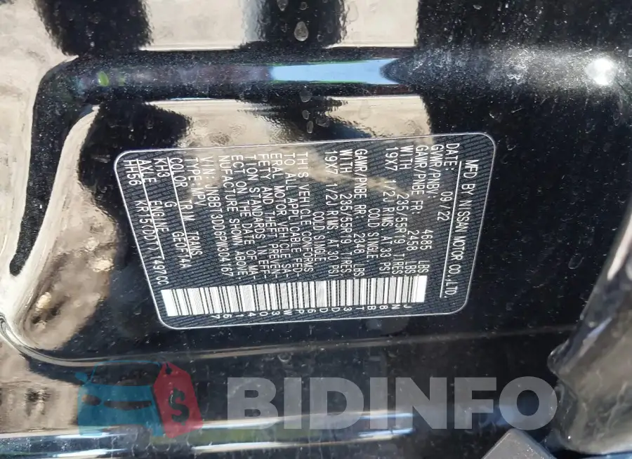 JN8BT3DD6PW304167 Photo# 9