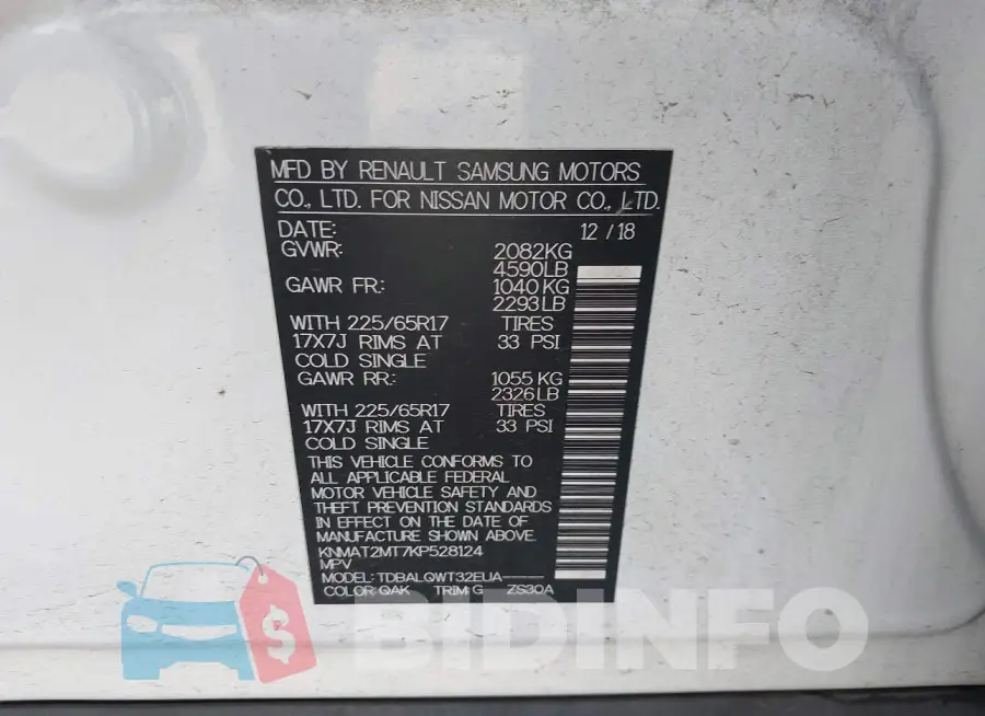 KNMAT2MT7KP528124 Photo# 9