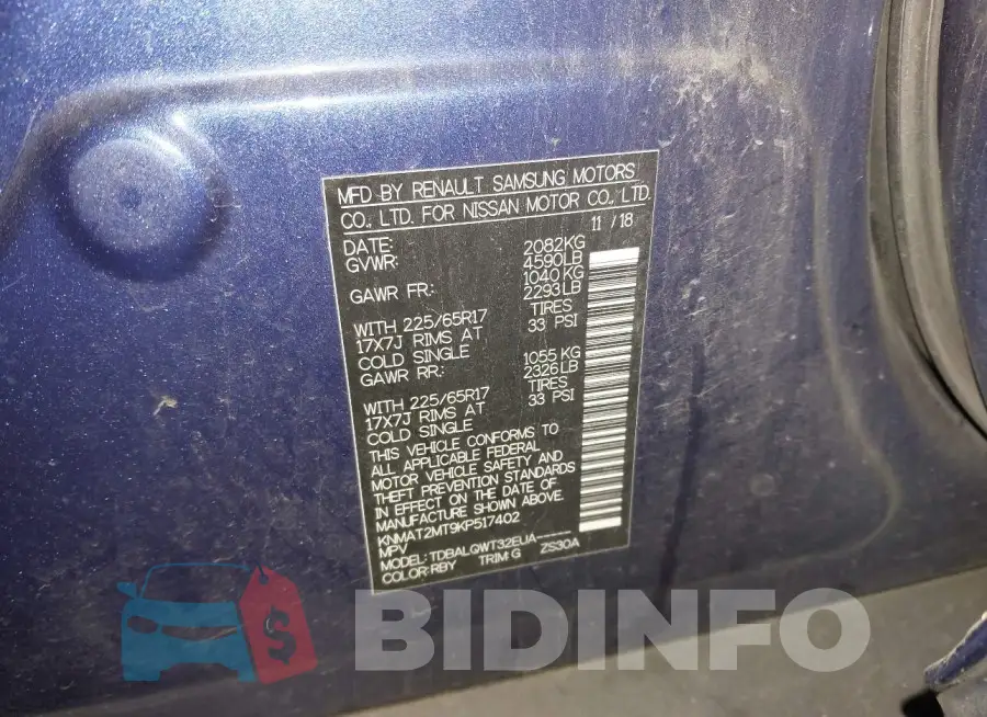 KNMAT2MT9KP517402 Photo# 9