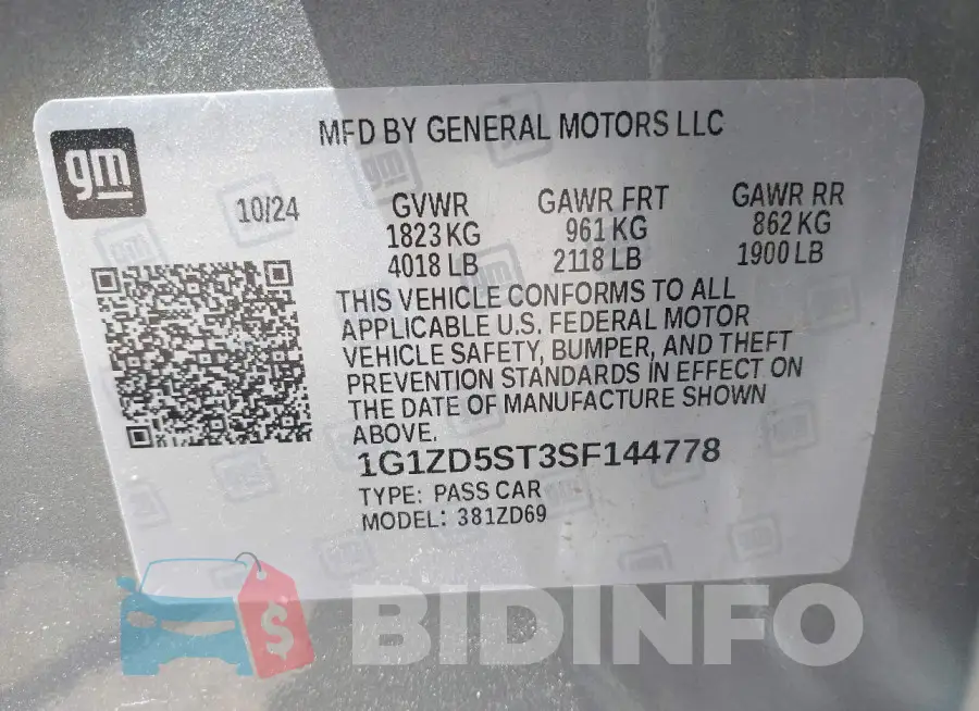 1G1ZD5ST3SF144778 Photo# 9