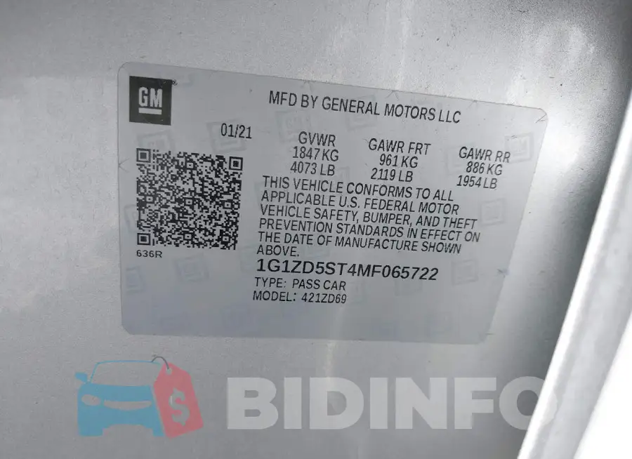 1G1ZD5ST4MF065722 Photo# 9