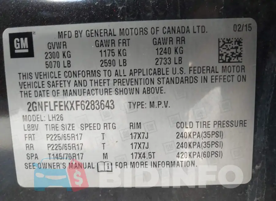 2GNFLFEKXF6283643 Photo# 9