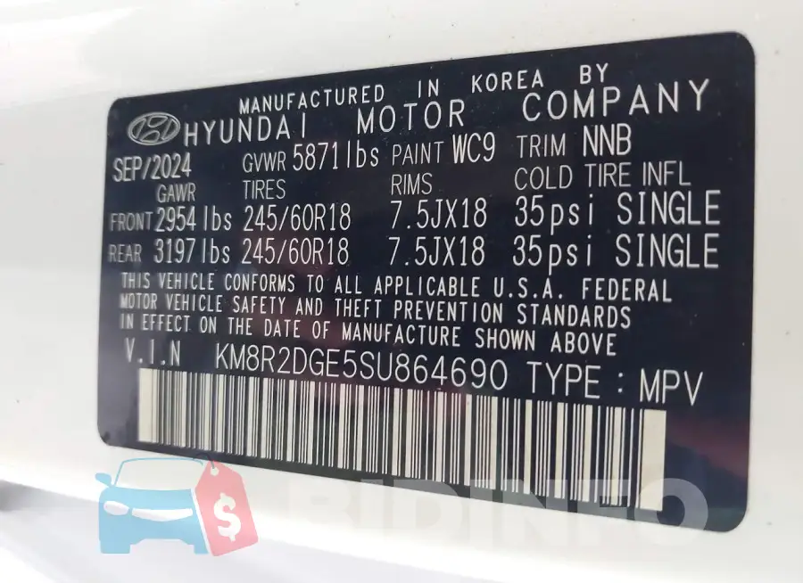KM8R2DGE5SU864690 Photo# 9