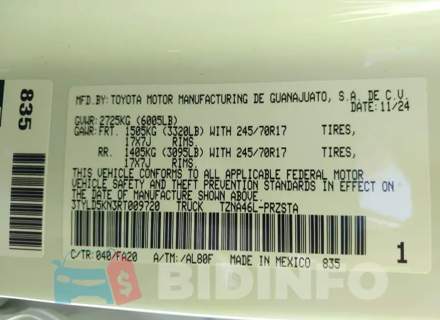 3TYLD5KN3RT009720 Photo# 9
