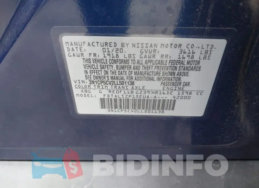 3N1CP5CV2LL501138 Photo# 9