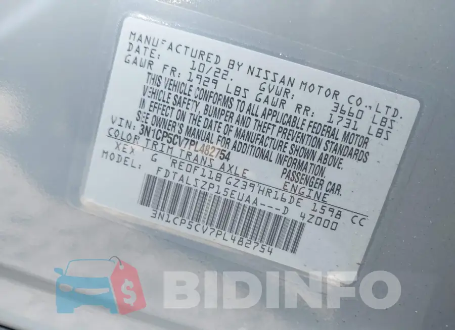3N1CP5CV7PL482754 Photo# 9