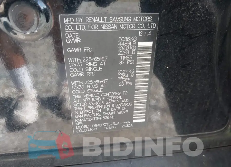 KNMAT2MT3FP526411 Photo# 9