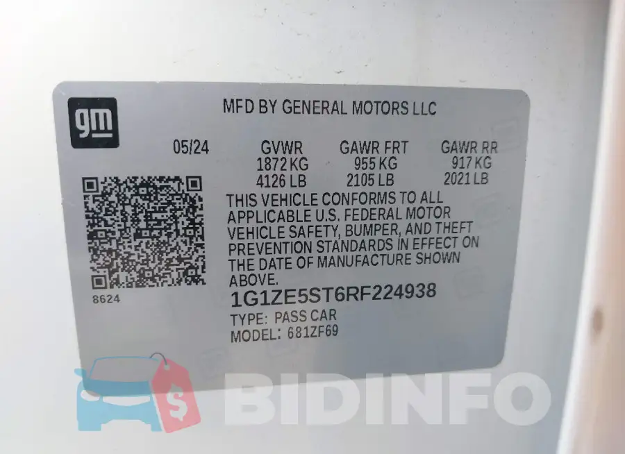 1G1ZE5ST6RF224938 Photo# 9
