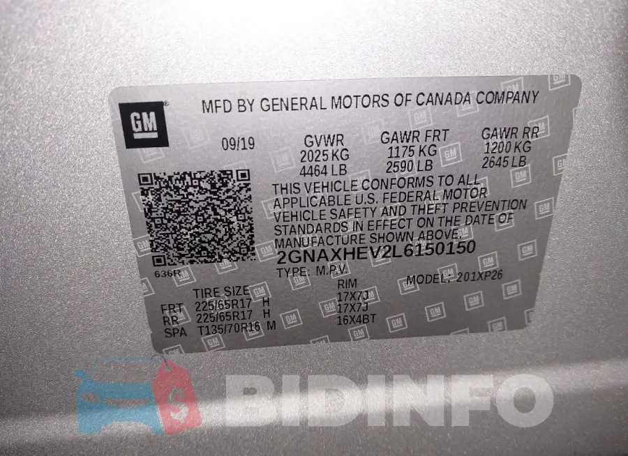 2GNAXHEV2L6150150 Photo# 9