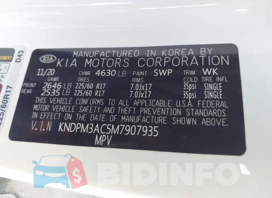 KNDPM3AC5M7907935 Photo# 9