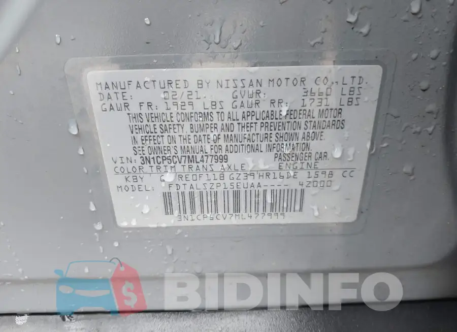 3N1CP5CV7ML477999 Photo# 9