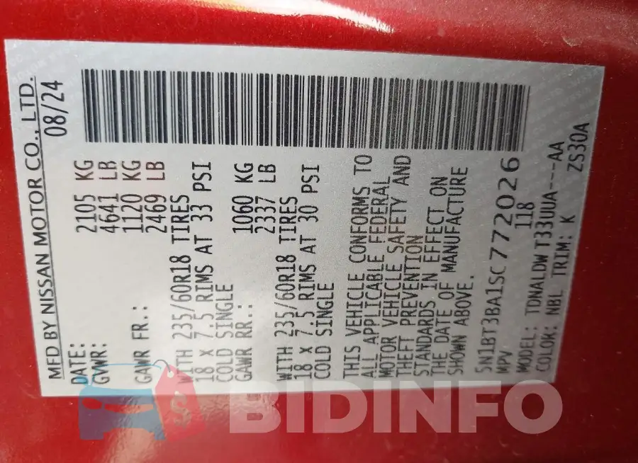 5N1BT3BA1SC772026 Photo# 9