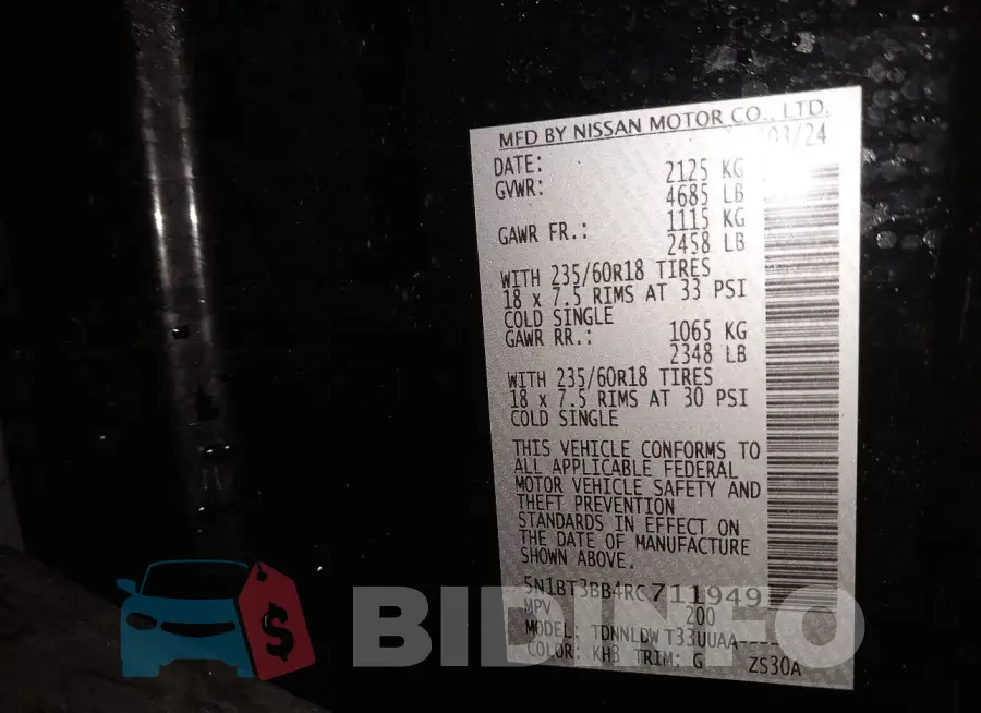 5N1BT3BB4RC711949 Photo# 9
