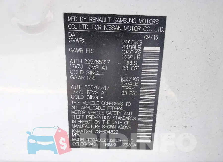 KNMAT2MT7GP604822 Photo# 9