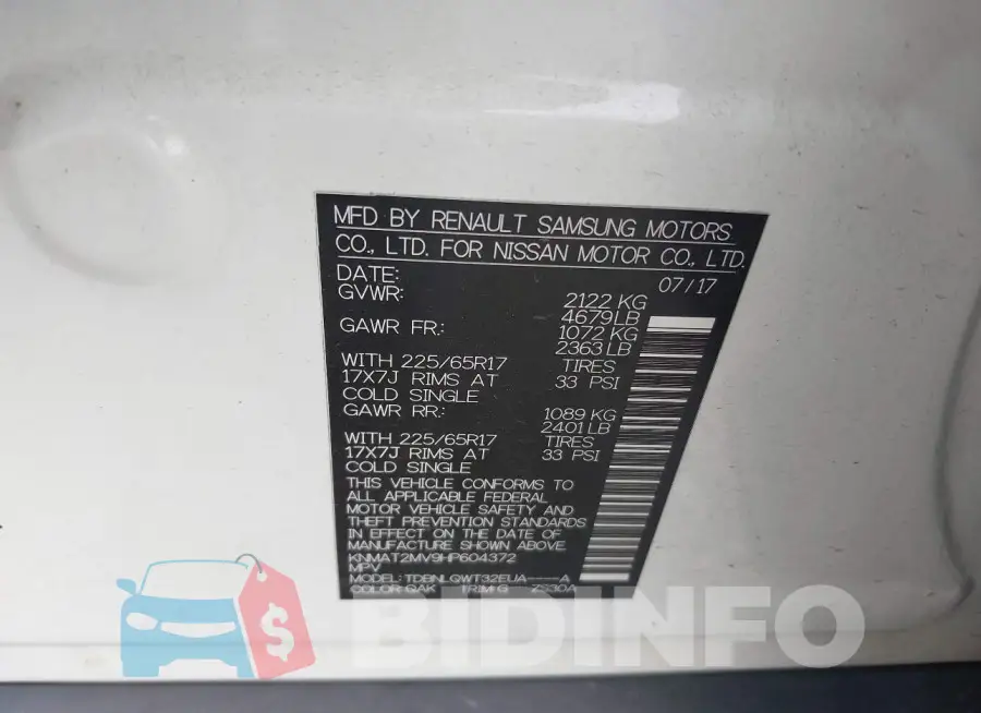 KNMAT2MV9HP604372 Photo# 9