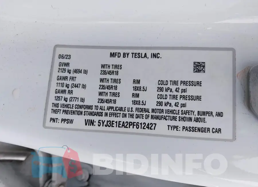 5YJ3E1EA2PF612427 Photo# 9