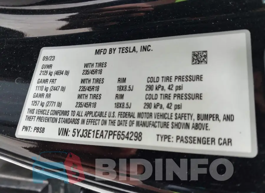 5YJ3E1EA7PF654298 Photo# 9