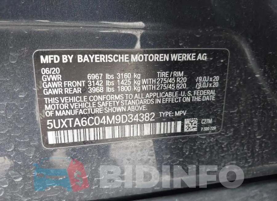 5UXTA6C04M9D34382 Photo# 9