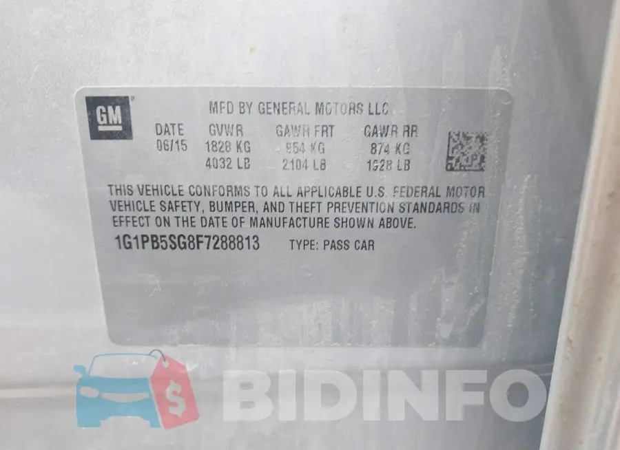 1G1PB5SG8F7288813 Photo# 9