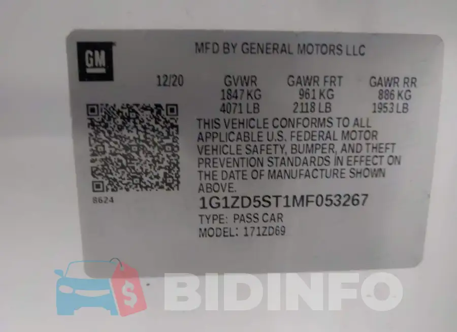 1G1ZD5ST1MF053267 Photo# 9