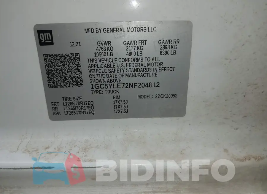 1GC5YLE72NF204812 Photo# 8