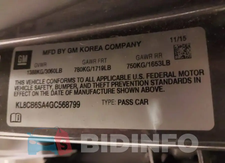 KL8CB6SA4GC568799 Photo# 9