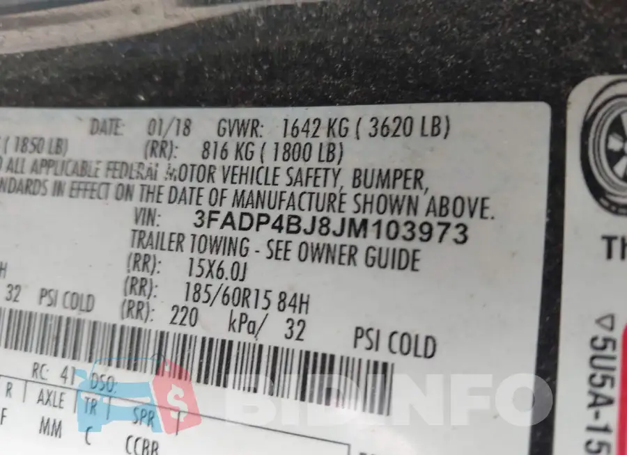 3FADP4BJ8JM103973 Photo# 9