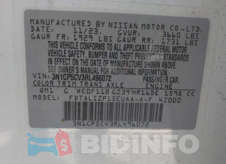 3N1CP5CV3RL496072 Photo# 9
