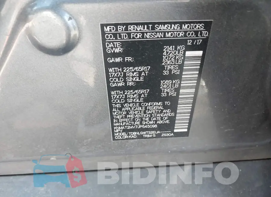 KNMAT2MV7JP545098 Photo# 9