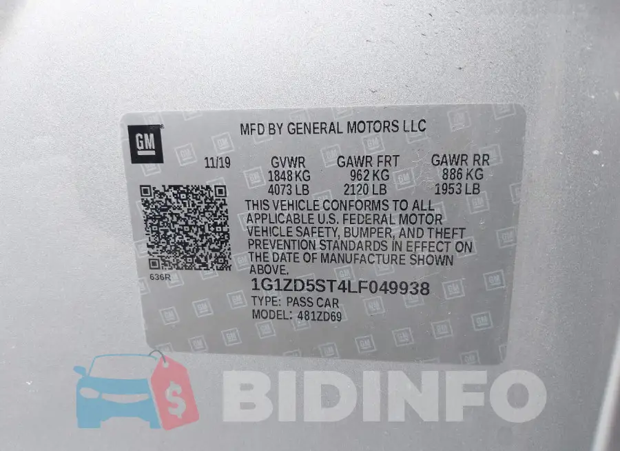 1G1ZD5ST4LF049938 Photo# 9