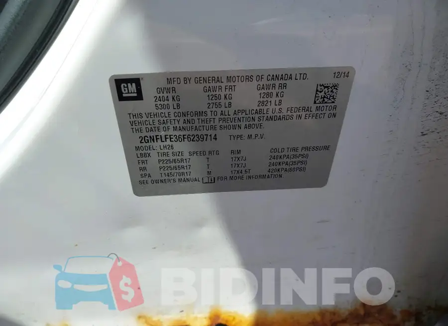 2GNFLFE36F6239714 Photo# 9