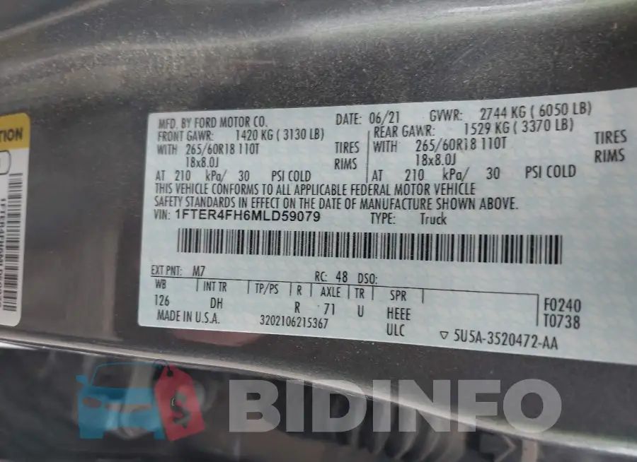 1FTER4FH6MLD59079 Photo# 9