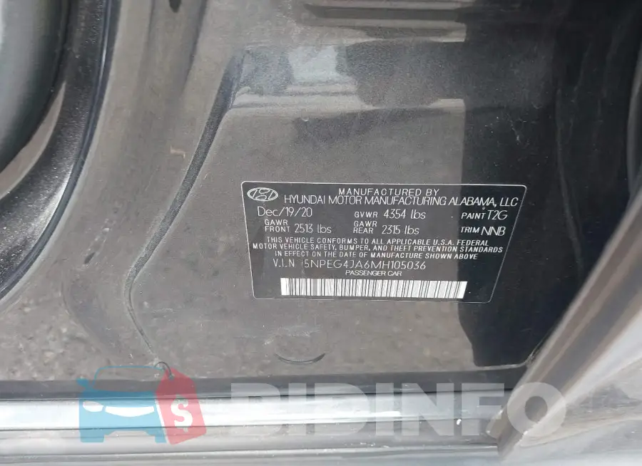 5NPEG4JA6MH105036 Photo# 9