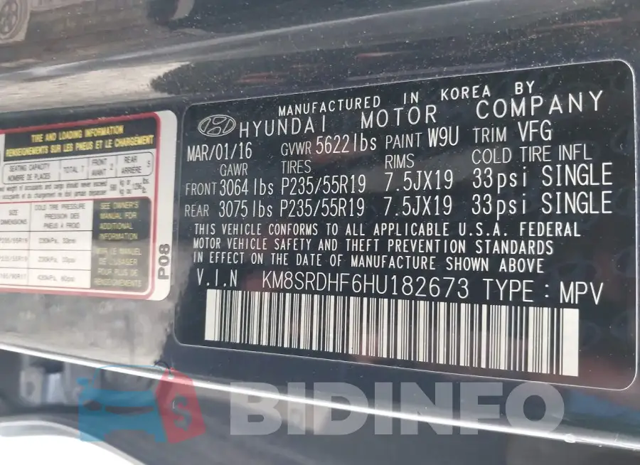 KM8SRDHF6HU182673 Photo# 9