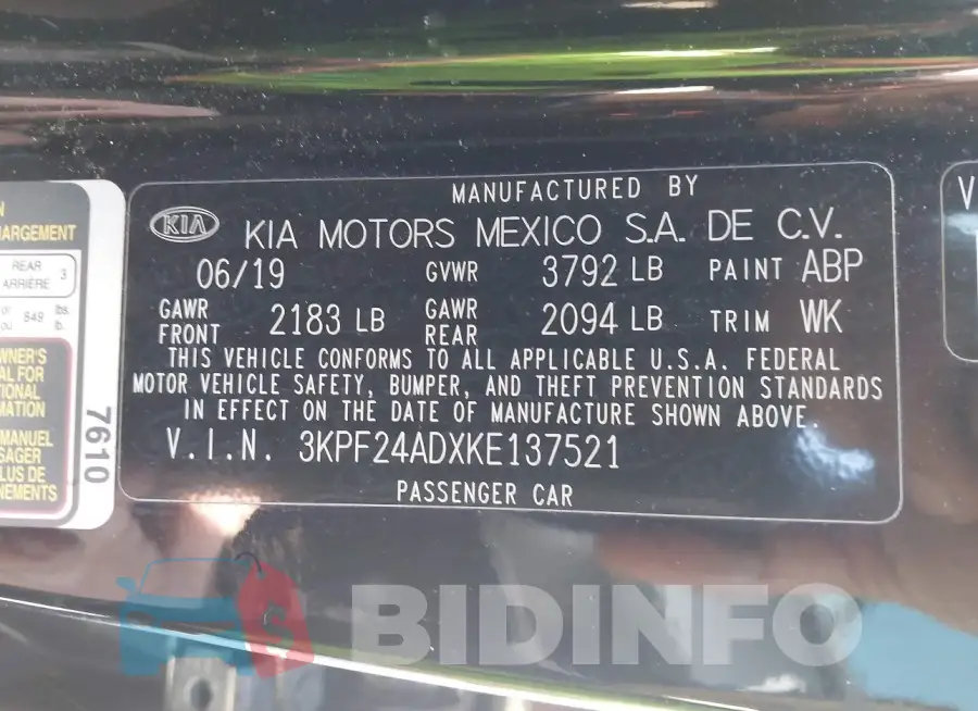 3KPF24ADXKE137521 Photo# 9