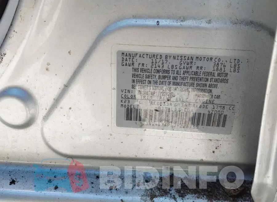 3N1AB7AP1JY228750 Photo# 9