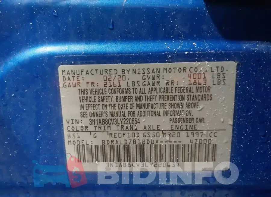 3N1AB8CV3LY220654 Photo# 9